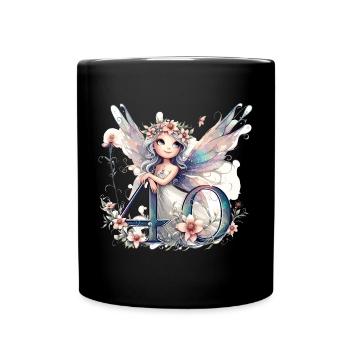 40 Jahre Fee Elfe süß Geburtstag Geschenk - Tasse einfarbig - Schwarz - Vorne