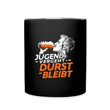 Jugend geht Durst bleibt - Vatertag Geschenk - Tasse einfarbig - Schwarz - Vorne