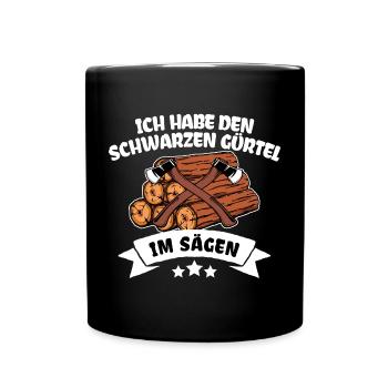 Lumberjack Statement Bois Forêt Boisée Hache - Mug uni - noir - Devant