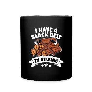 Woodwork Woodwork Wood Lumberjack Statement - Full Colour Mug - black - Front