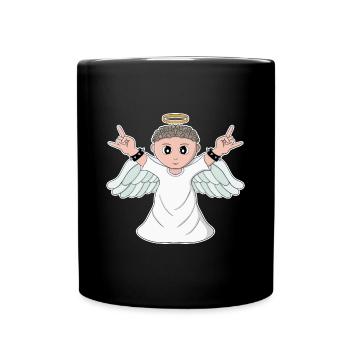 Heavy Music Loving Angel - Full Colour Mug - black - Front