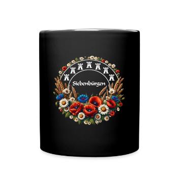 Siebenbürgen Tshirts Damen und Herren - Tasse einfarbig - Schwarz - Vorne