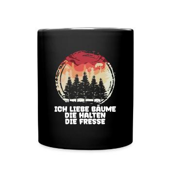 Forester Tree Forestry Statement Woodwork Lumberjack - Full Colour Mug - black - Front
