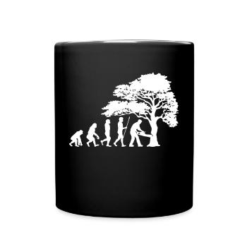 Arbre bois sciure sciure bûcheron boiseries - Mug uni - noir - Devant