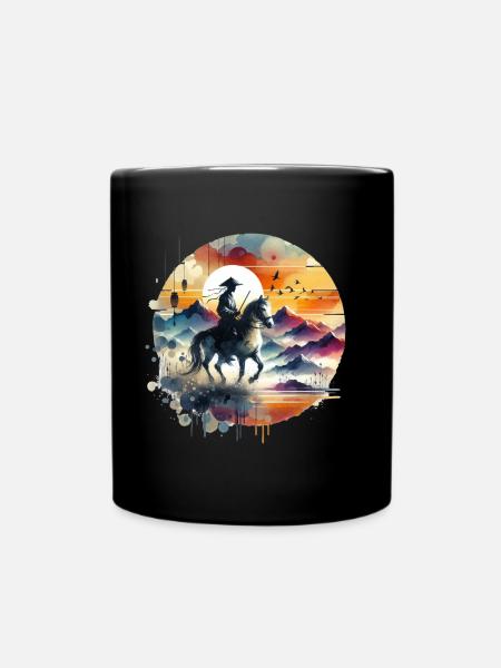 Asien Träume - Tasse einfarbig - Schwarz