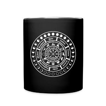 Wheel of the Year (W) - Full Colour Mug - black - Front