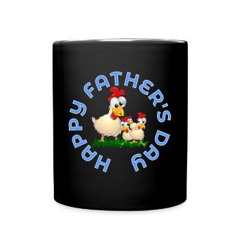Happy Fathers Day - Chicken Husbandry - Full Colour Mug - black - Front