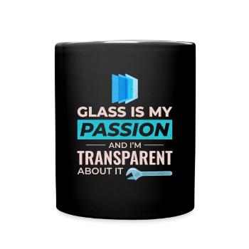 Verglaser Fenster Glasbeschlag Monteur Glasarbeiten - Tasse einfarbig - Schwarz - Vorne