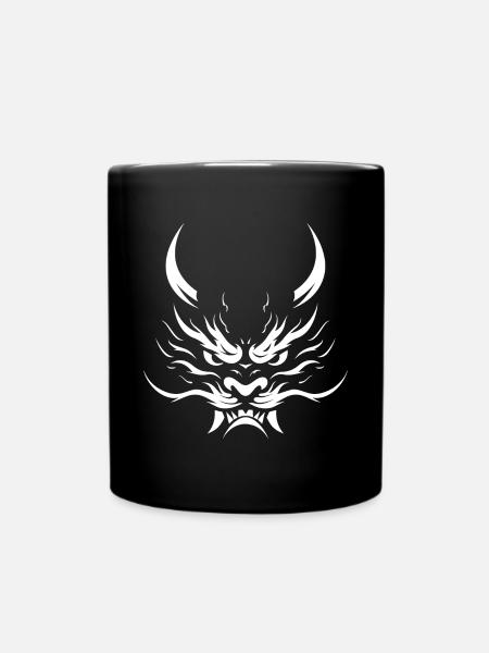 Oni, Japanese Demon - Full Colour Mug - black