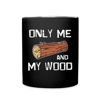 Bois déclaration bûcheron bois arbre abatteur - Mug uni - noir - Devant