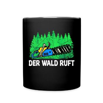 Lumberjack tronçonneuse arbre déclaration Lumberjack - Mug uni - noir - Devant