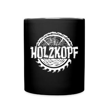 Solid cubic metres Tree fellers Lumberjacks Woodwork Wood - Full Colour Mug - black - Front