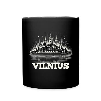Vilnius Capital Lithuania Baltic States Gift - Full Colour Mug - black - Front
