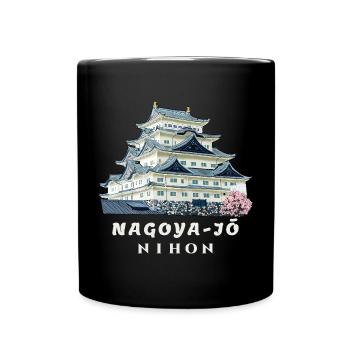 Château de Nagoya, beaux endroits au Japon Dessin - Mug uni - noir - Devant