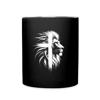 God Church Christian Lions Christians Lion - Full Colour Mug - black - Front