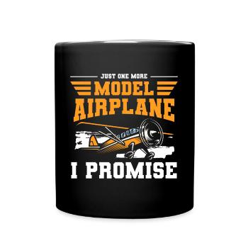Model Airplane Model Airplane Model Making Remote Control - Full Colour Mug - black - Front