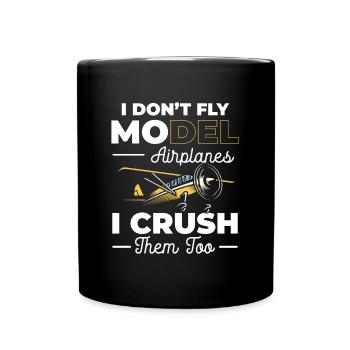 Modellflug Hobby Modellbau - Tasse einfarbig - Schwarz - Vorne