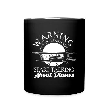 Maquette d’avion - Mug uni - noir - Devant