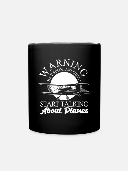 Modellflugzeug - Tasse einfarbig - Schwarz