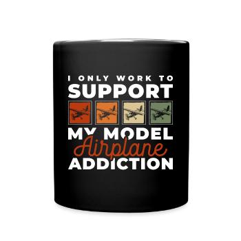 Model Airplane Model Flying Model Making - Full Colour Mug - black - Front