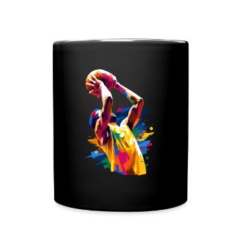 Man who plays basketball - Full Colour Mug - black - Front