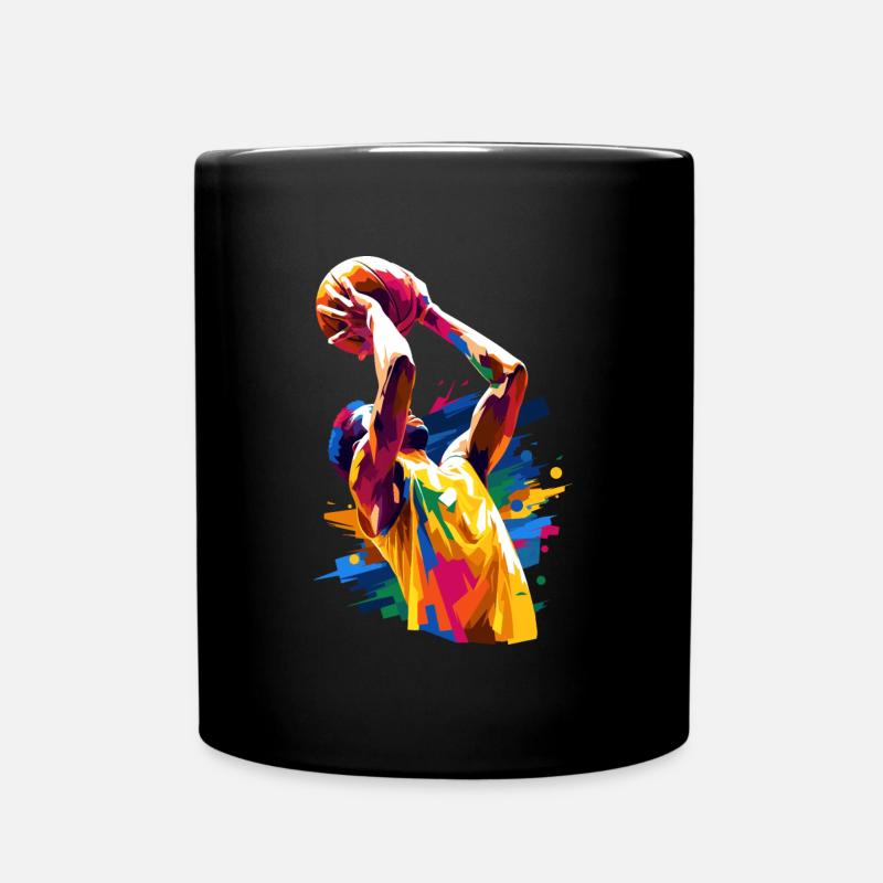 Man who plays basketball - Full Colour Mug - black