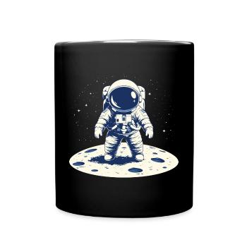 Un Astronaute sue la Lune - Mug uni - noir - Devant