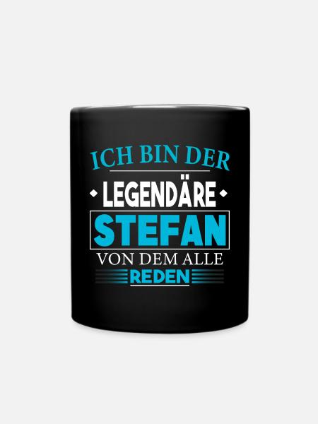 Stefan Name Geburtstag - Stefan Namenstag - Tasse einfarbig - Schwarz