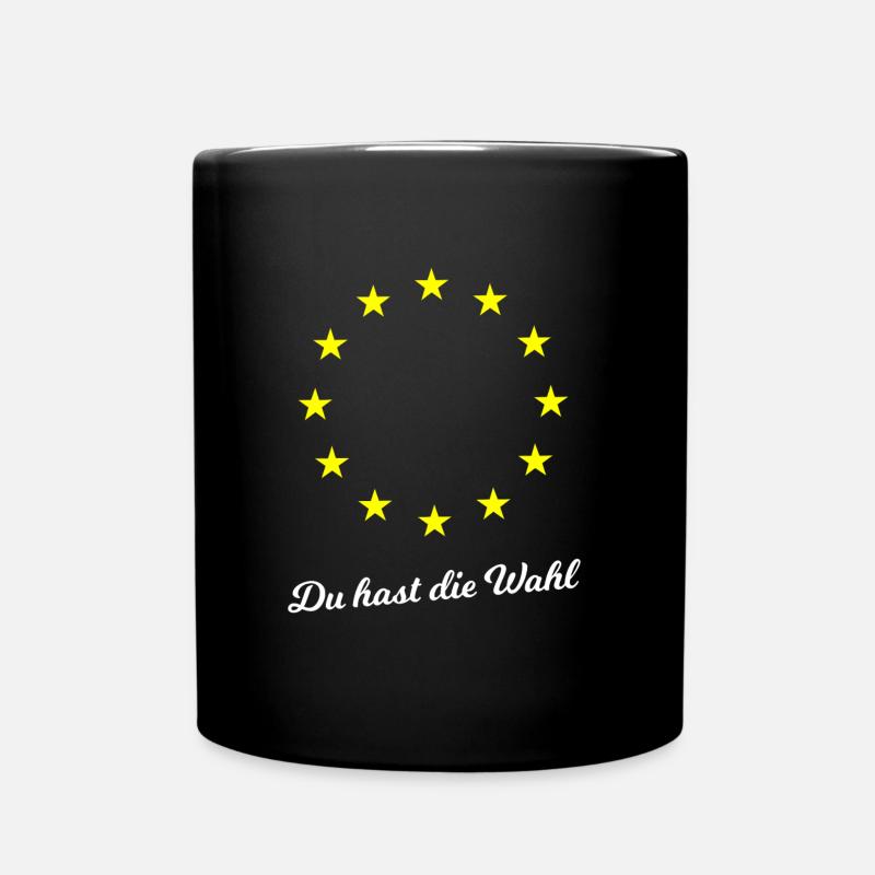 Für Europa wählen gehen - Tasse einfarbig - Schwarz