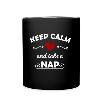 Die Relax Zone zuhause - Tasse einfarbig - Schwarz - Vorne