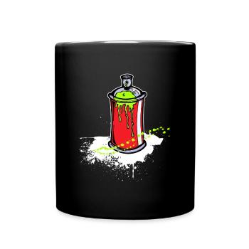 Kunst Strassenkunst Sprayer Graffiti Spraydose - Tasse einfarbig - Schwarz - Vorne