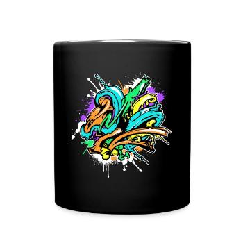 Art Graffiti Street Art Wildstyle Sprayer - Full Colour Mug - black - Front