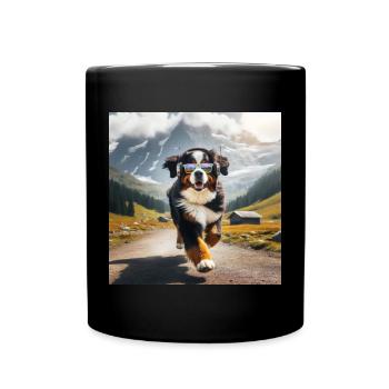 Bouvier bernois - Mug uni - noir - Devant