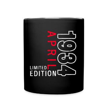 90e anniversaire cadeau mari avril Vintage 1934 - Mug uni - noir - Devant