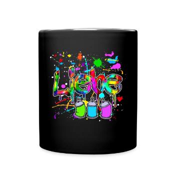 Spraydose Strassenkunst Wildstyle Graffite Sprayer - Tasse einfarbig - Schwarz - Vorne