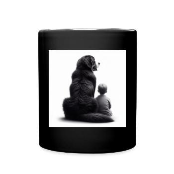 Bouvier bernois - Mug uni - noir - Devant