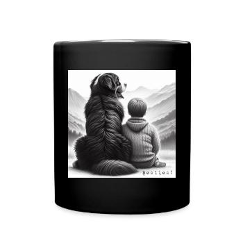 Bouvier bernois - Mug uni - noir - Devant
