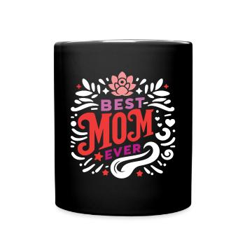 Beste Mutter aller Zeiten - Tasse einfarbig - Schwarz - Vorne