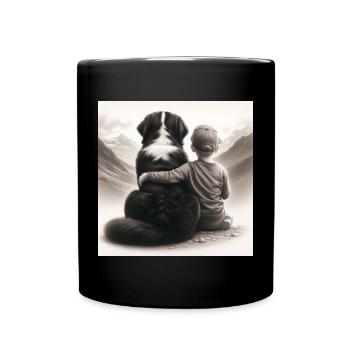 Bouvier bernois - Mug uni - noir - Devant