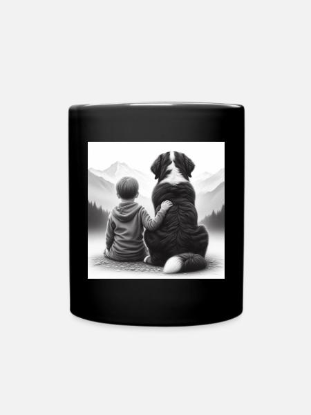 Berner Sennenhund - Tasse einfarbig - Schwarz