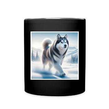 Husky - Full Colour Mug - black - Front