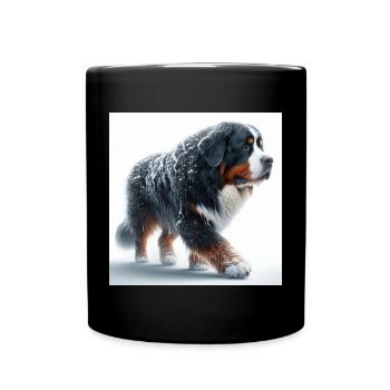 Berner Sennenhund - Tasse einfarbig - Schwarz - Vorne