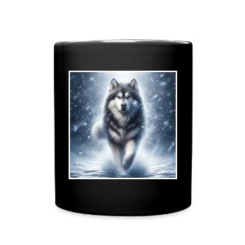 Husky - Full Colour Mug - black - Front
