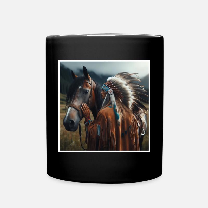Amérindien - Mug uni - noir