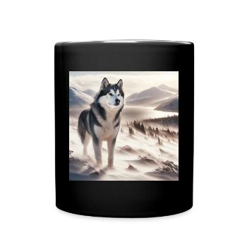 Husky - Full Colour Mug - black - Front