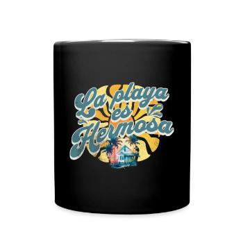 La playa es Hermosa - Mug uni - noir - Devant