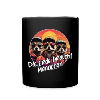Cool Meerkat Drôle Suricate Dire - Mug uni - noir - Devant