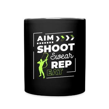 Archer Hunting Shooting Sports Target - Full Colour Mug - black - Front