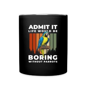 Perroquet Bec de perroquet - Mug uni - noir - Devant