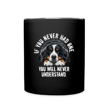 Berner Sennenhund - Tasse einfarbig - Schwarz - Vorne